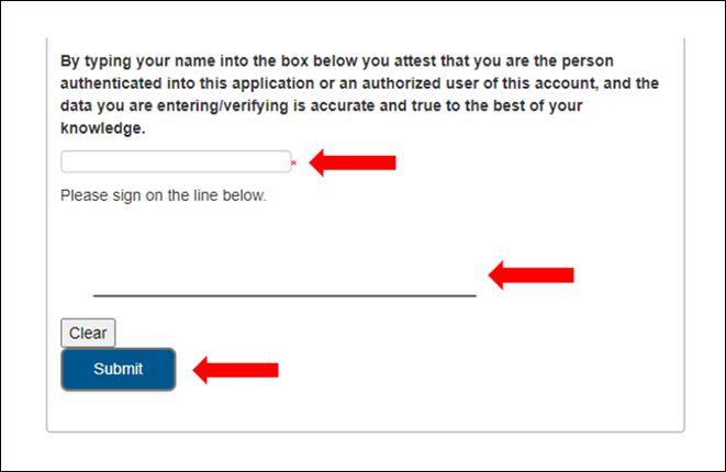 Screen shot of Parent Portal for Step 6 of Residency re-verification